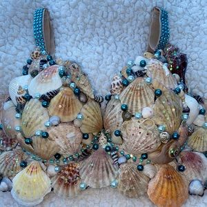 Custom mermaid bra. Great for a Halloween costume!